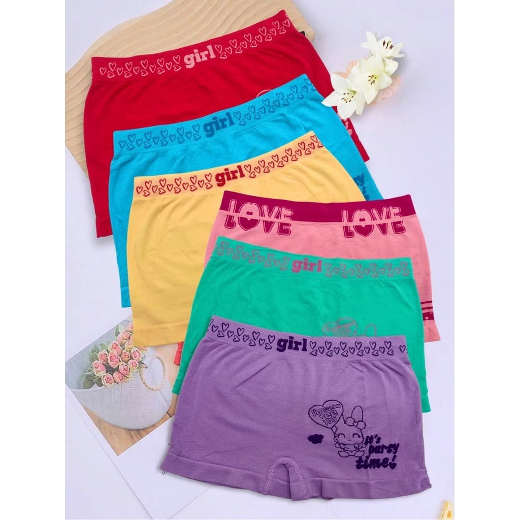 Kit 4 calcinha boxer menina sem costura Premium infantil e juvenil para adolescentes uso dia a dia