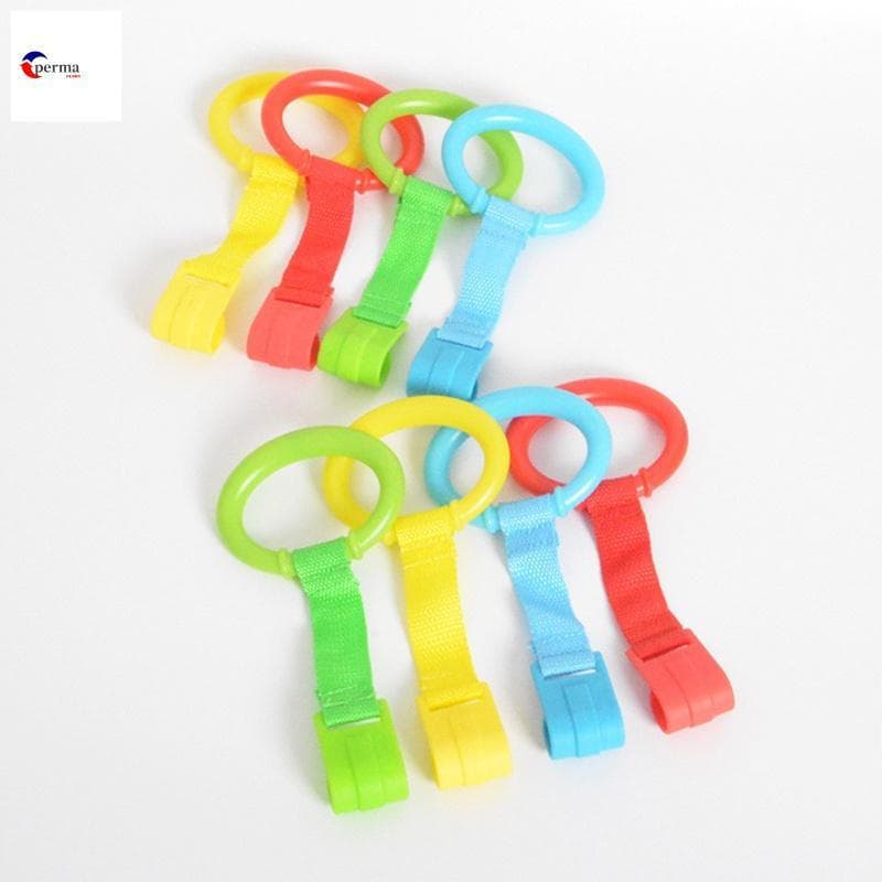 Conjunto De Anéis De Tração Para Cercadinho-Ferramenta De Andador 4 Peças Com Ganchos De Berço