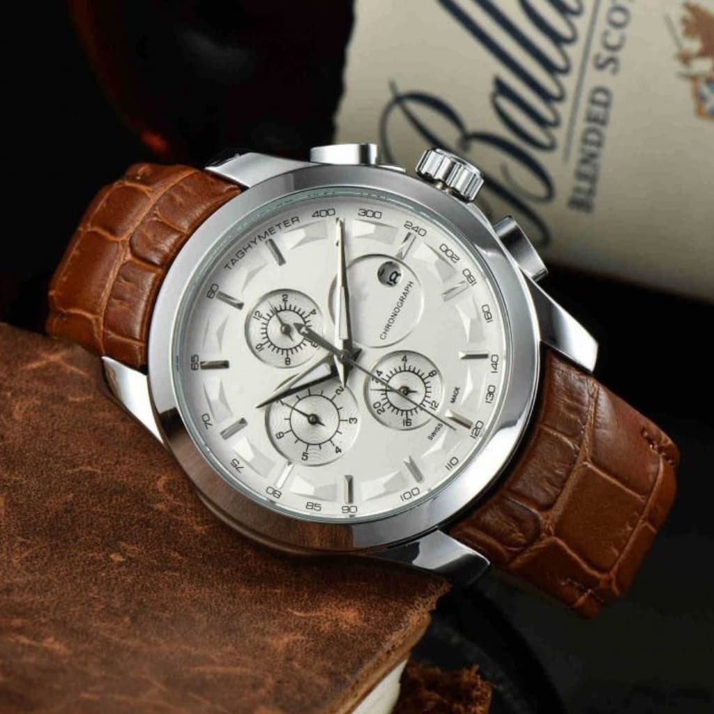 Relógio Masculino Social Classico TSST com Precisão a Quartzo em Couro