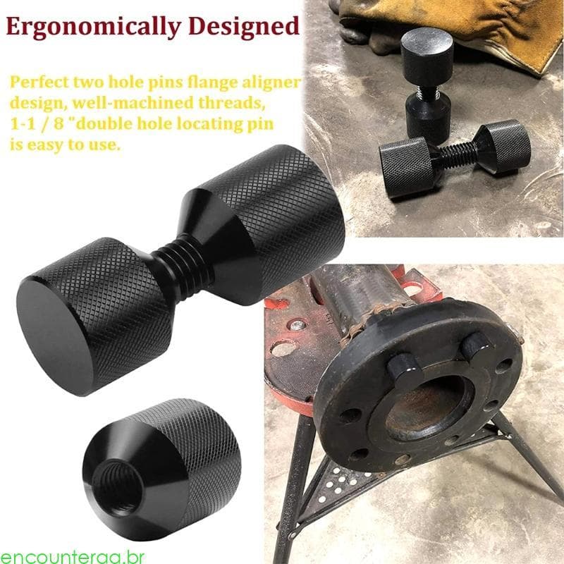 Encontroraa Pino Alinhamento Flange 2 Furos, Alumínio, 1-1, 8 Tamanhos, Conjunto Pinos Arra