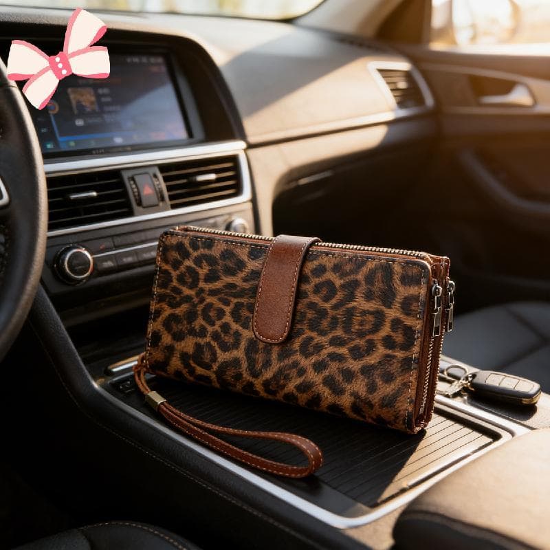 Nova Carteira Longa Com Três Dobras Para Mulheres Vintage Multifuncional Cor Sólida Bolsa Portátil De Grande Capacidade 