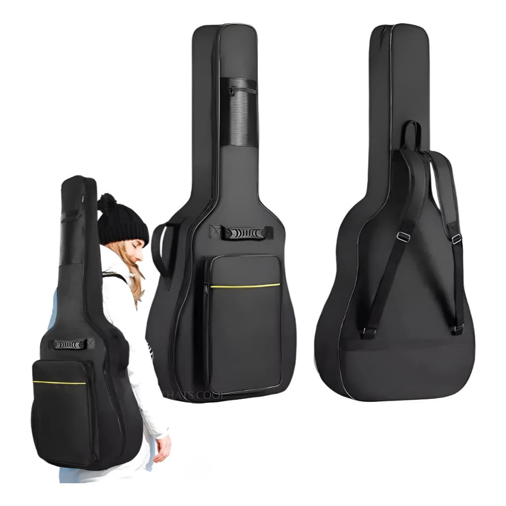 Capa Bag Case Mochila para Violão Classico Folk Guitarra Acolchoada Com Alças e Bolsos