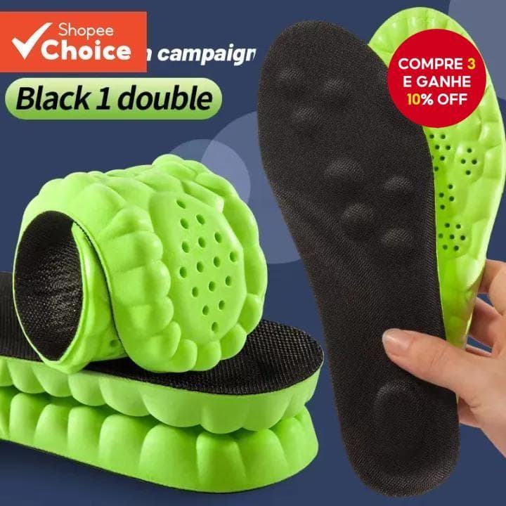 Palmilhas De Massagem Em Nuvem 4D , Almofadas De Sapato Respiráveis Macias Para Caminhar , Correr , Esportes