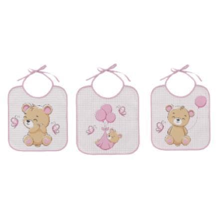 Kit 3 Babadores Bebê Felpudo Algodão Com Forro GNT Premium