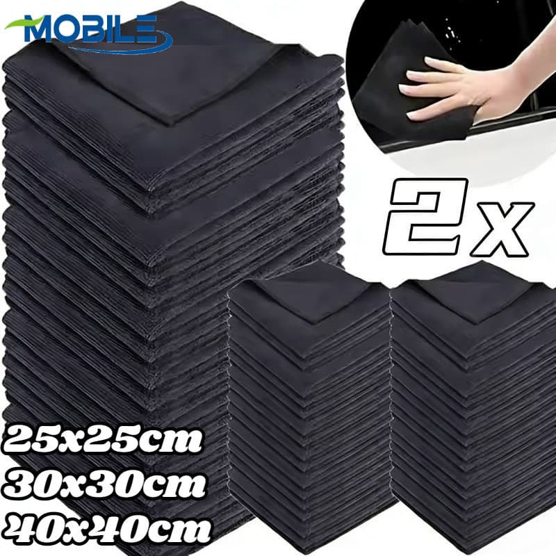 1-2 Unidades De Toalhas De Limpeza De Microfibra | Secagem Rápida Ultramacia Absorvente Para Superfícies De Lavagem De C