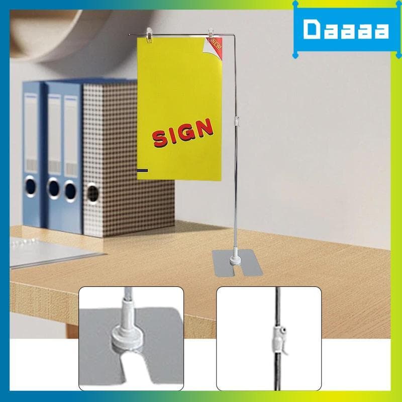 [Zzxitwyq] Suporte De Pôster Ajustável Em Altura , Banner De Metal Resistente Para Balcões De Lojas , Restaurantes , Sho