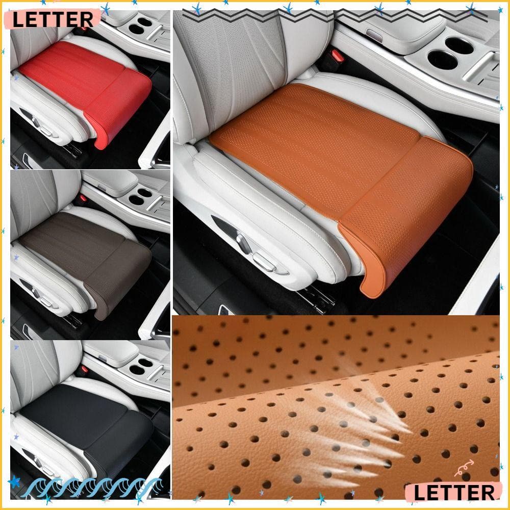 Capa De Proteção De Assento De Carta , Almofada Carro Respirável Confortável , Estofamento De Descanso De Perna De Couro