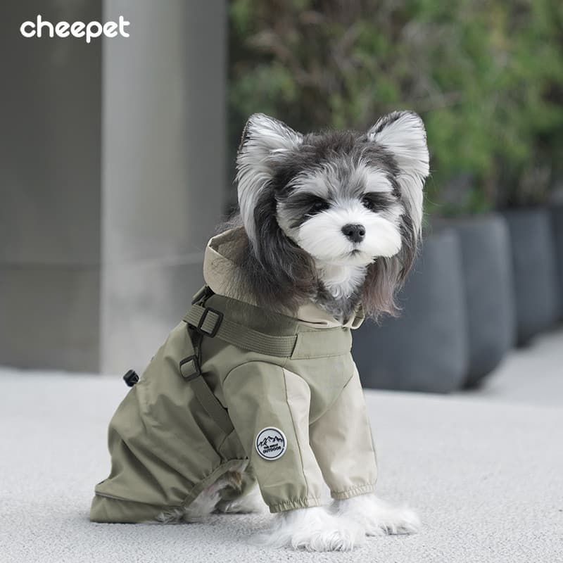 Roupas para animais de estimação capa de chuva para cães tração integrada à prova d'água série montanha ao ar livre jaqu