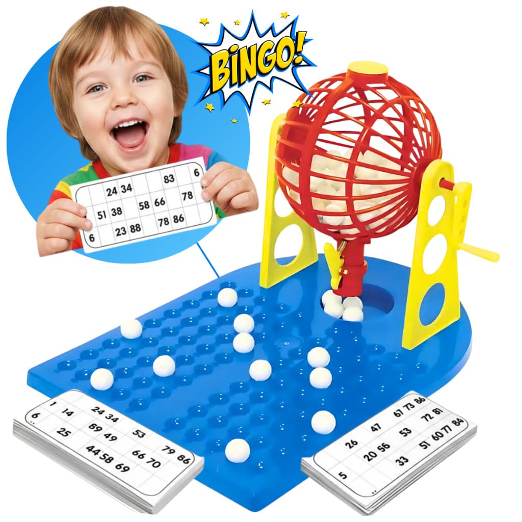 Jogo Bingo Adulto E Infantil Com 48 Cartelas E 90 Bolinhas