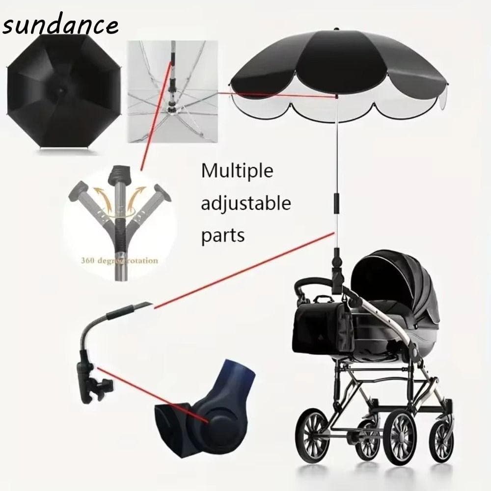 SUNDANCE Guarda-Sol Para Carrinho De Bebê , Ajustável Proteção UV Contra Chuva E