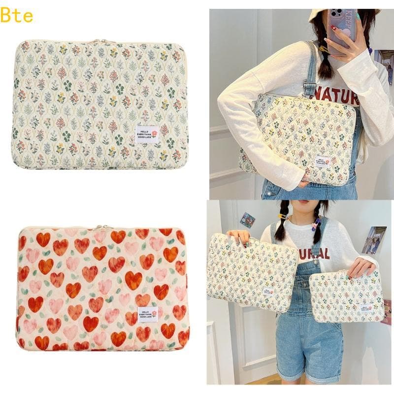 Bte Conveniente Laptop Caso Adorável Floral Bolsa Para Notebook Computador