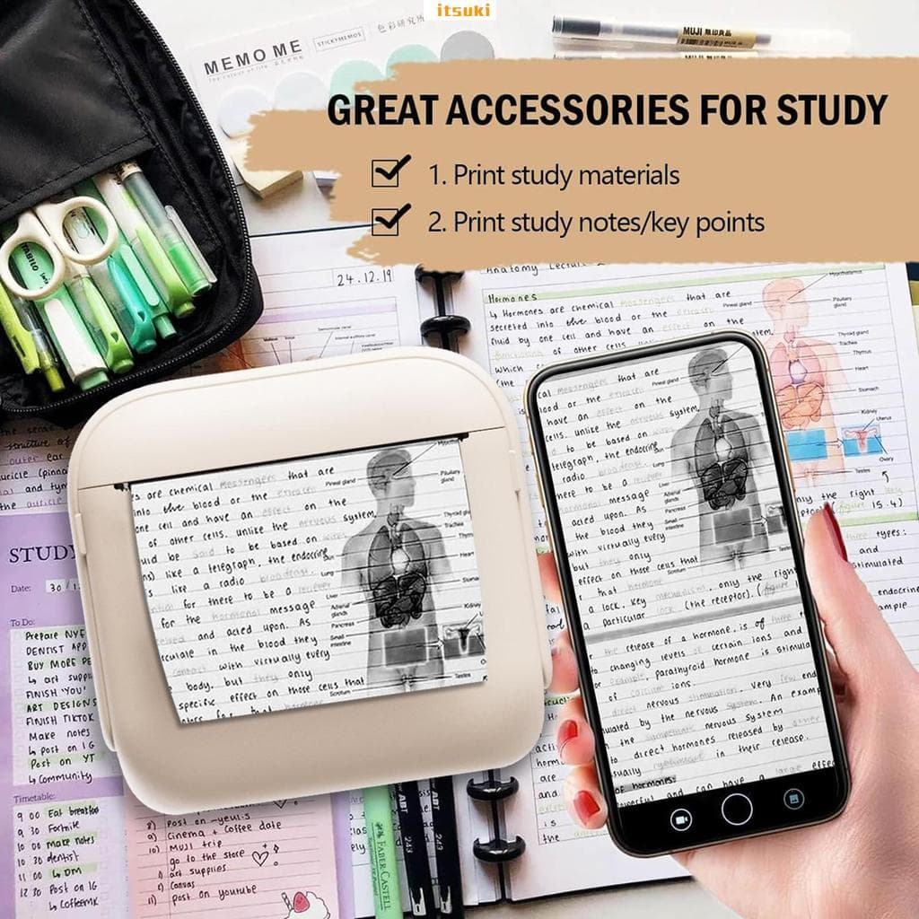 Mini Impressora Fotográfica USB Portátil-Diário De Notas De Estudo Presente DIY Para Crianças