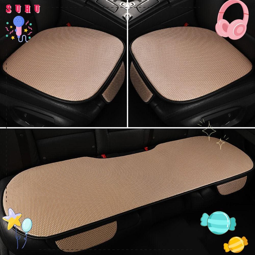 SUHU Tapete De Assento Fresco Para Carro , Almofada De Seda Gelada De Cor Sólida Dianteira/Traseira Respirável Antiderra