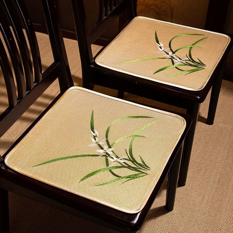 Verão fresco esteira de seda gelo nova cadeira chinesa almofada anel de mogno cadeira Taishi almofada respirável antider