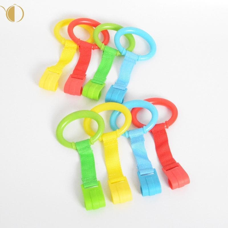 Conjunto De Anéis De Tração Para Cercadinho-Ferramenta De Andador 4 Peças Com Ganchos De Berço