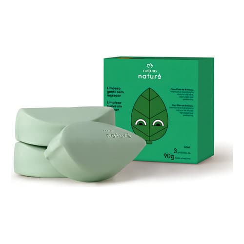 Sabonete Em Barra Folhinhas Natura Naturé 3uni 90g Cada