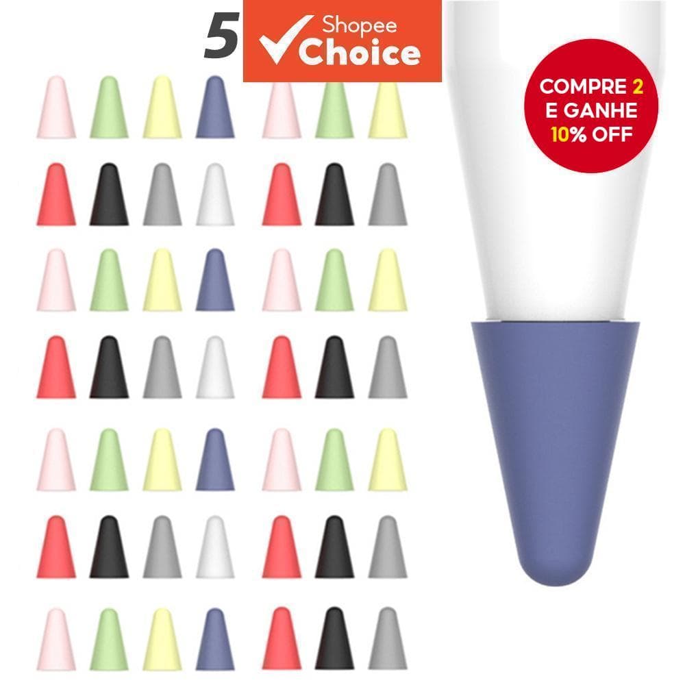 50 Peças Capa Protetora De Ponta De Lápis De Silicone Para Apple Pencil (1a E 2a Geração)