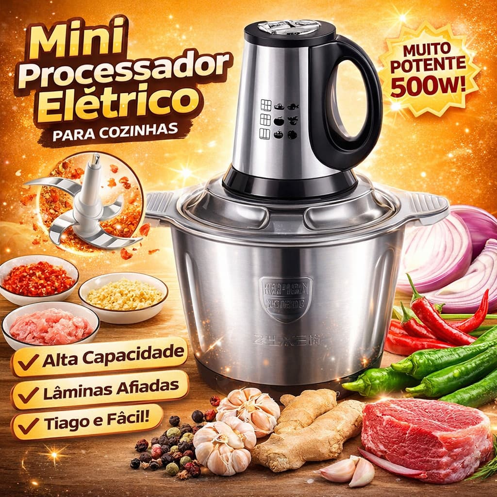 2/3 Litros Picador Triturador 110V e 220V De Alimentos Carne Mixer Elétrica Processador Cozinha