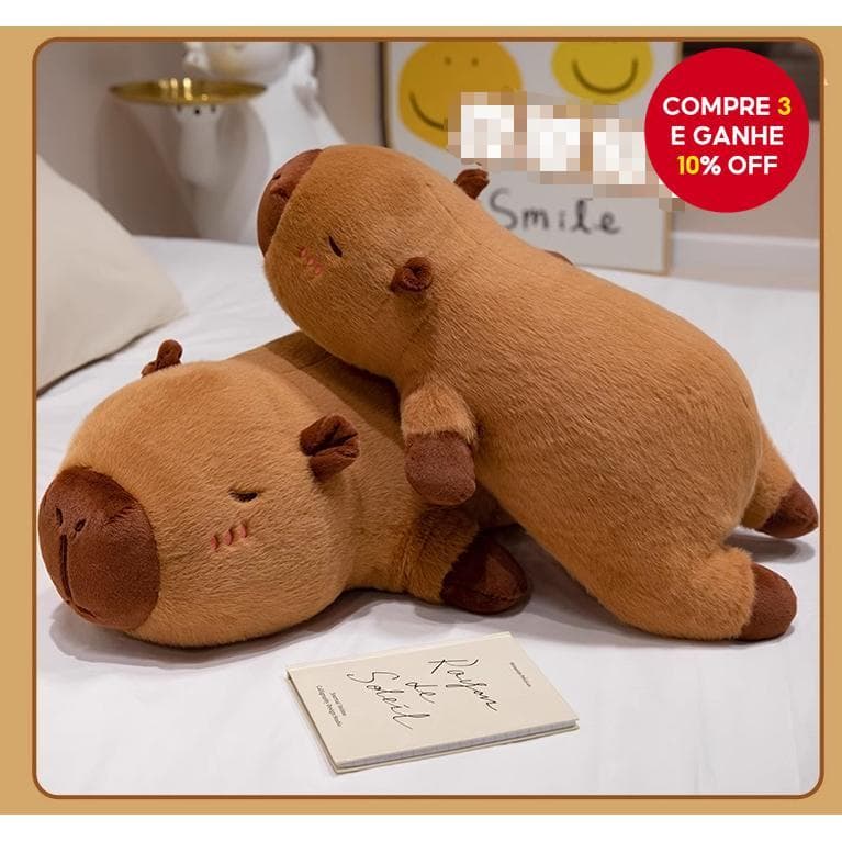 Travesseiro Longo Capivara 50-70cm Macio E Confortável Para Viagens De Gravidez Presente De Natal Meninas