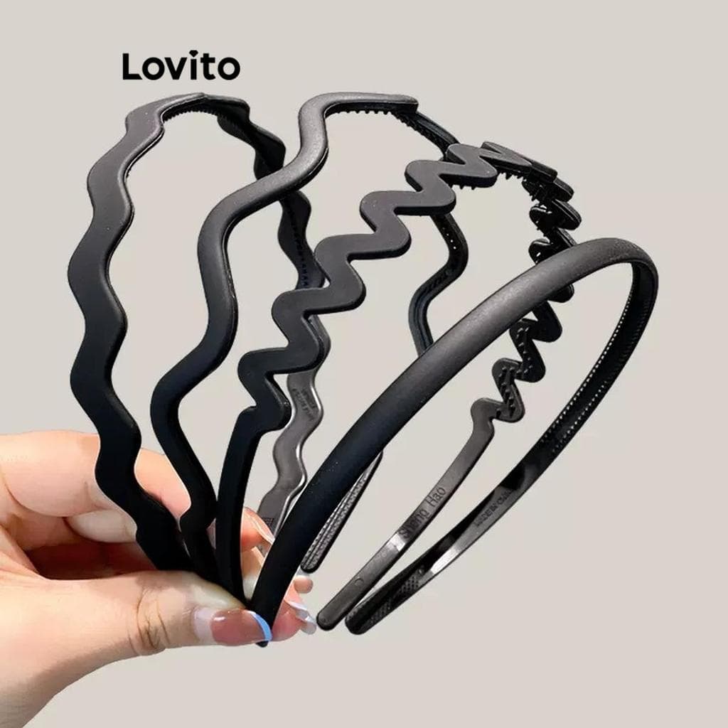 Lovito Tiara Casual Lisa Macaron Cor Versátil Simples Para Mulheres LFA18624