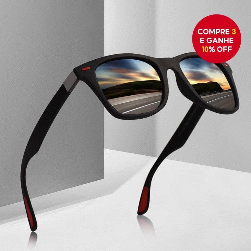 Óculos De Sol Quadrados Retrô Masculinos-Armação Leve UV400 Para Motocicleta , Ciclismo E Praia