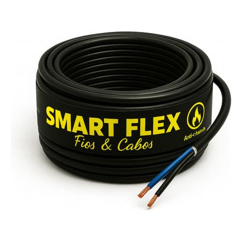 CABO PP PRETO 2X6,00 MM - 50 METROS