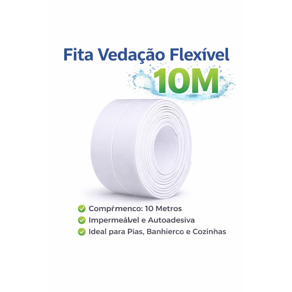 Fita Selante De Pvc 3M/5M/10M À Prova D 'Água Para Cozinha / Banheiro / Banheira CASALUA