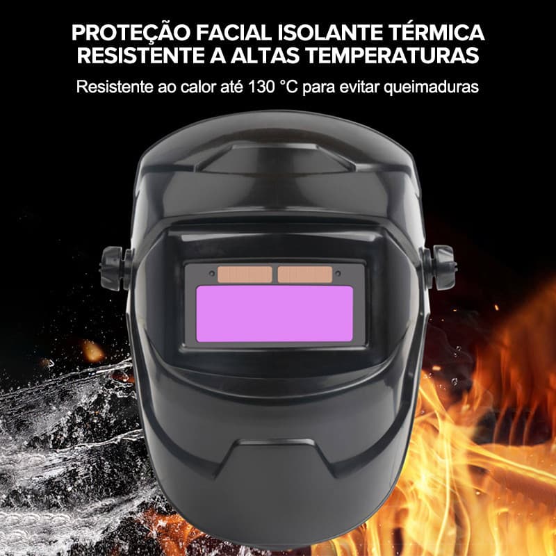 Máscara de Soldagem Automática com Escurecimento Solar e Proteção UV