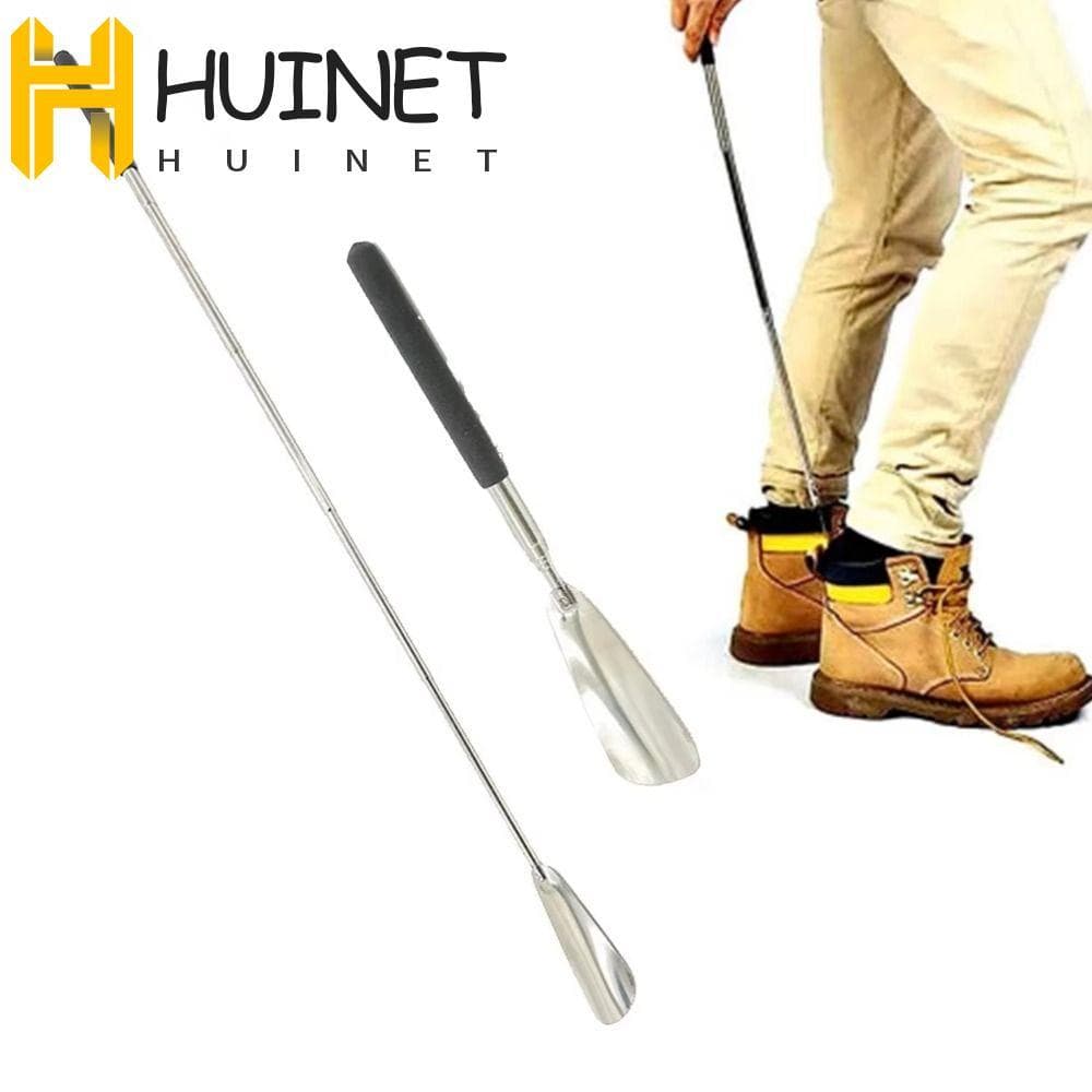 Calçadeira Telescópica HUINET , Buzina Extensível Ergonômica De Aço Inoxidável , Retrátil De Fácil Aderência
