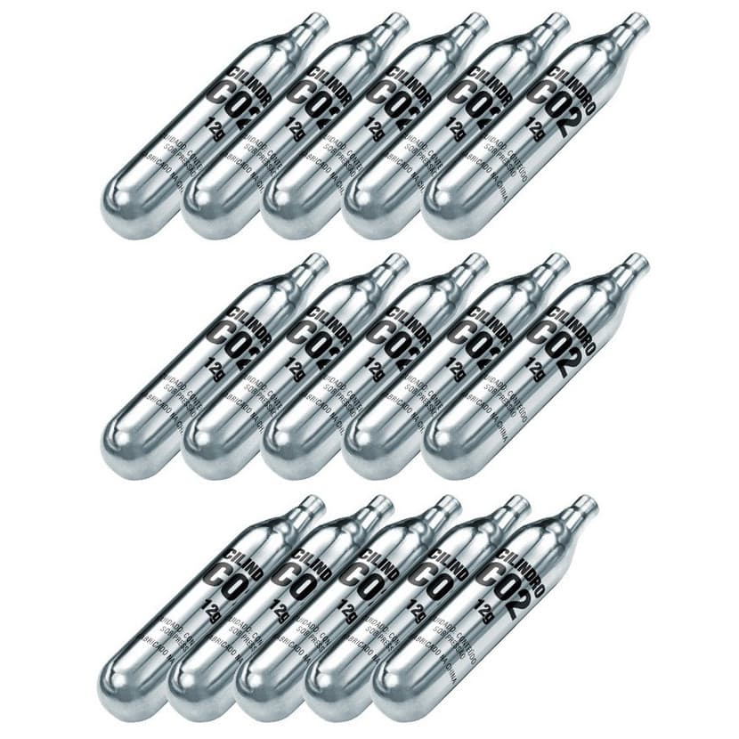 Kit 15 Cápsulas Cilindro de Co2 12g Pistola Rifle Revolver Carabina Pressão Airgun Airsoft