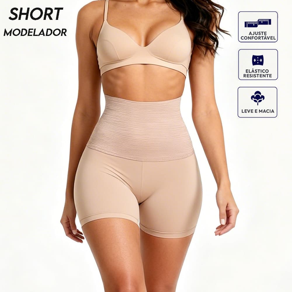 Bermuda Modeladora Feminina Alta Compressão Pós-Parto Não Enrola
