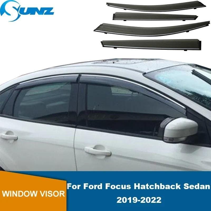 Viseira Da Janela Do Carro Para Ford Focus Hatchback Sedan 2019 2020 2021 2022 De Ventilação Lateral Sol Chuva Defletor 