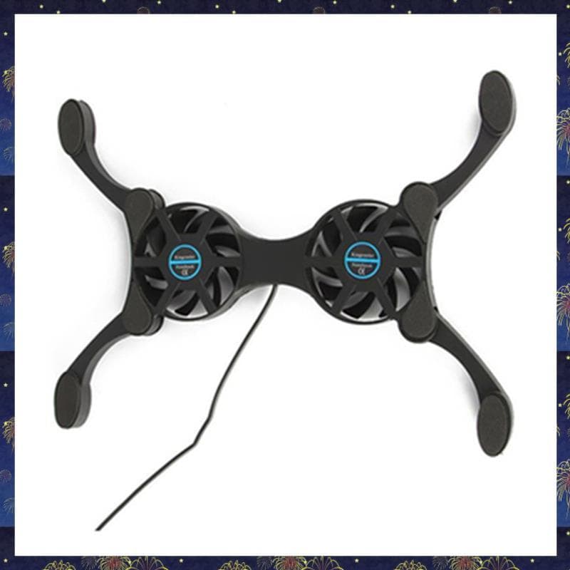 Refrigerador Dobrável Para Laptop Com Almofada De Resfriamento Ventiladores Duplos De Notebook De 7 A 15 Polegadas