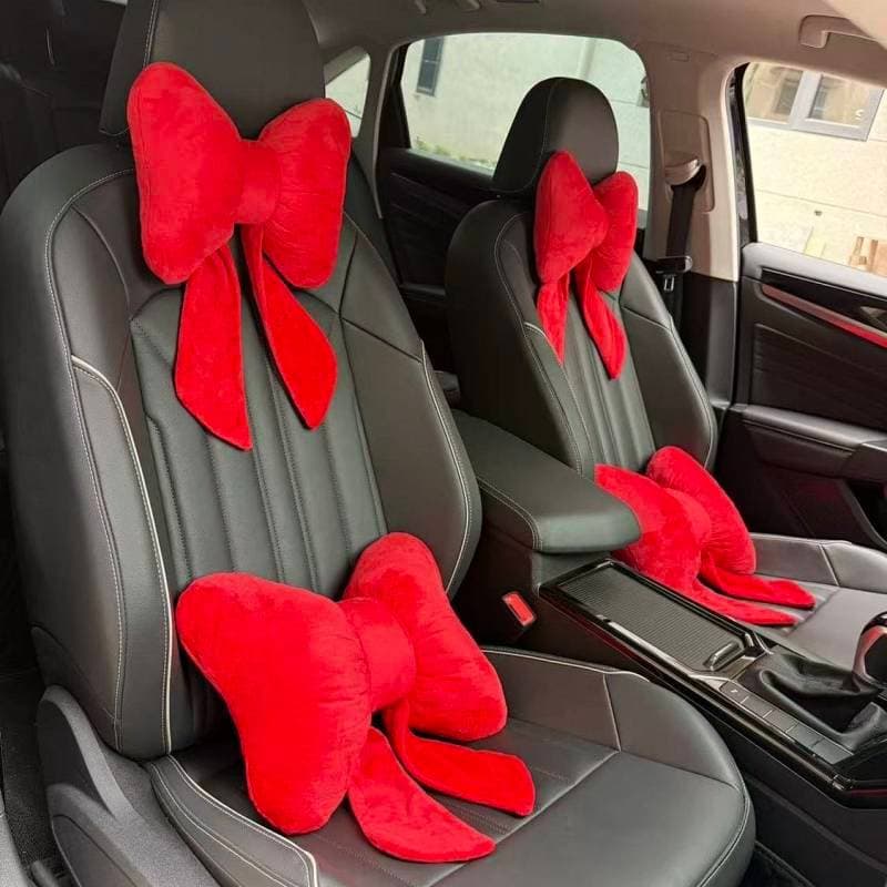 Inverno de pelúcia encosto de cabeça apoio lombar carro pescoço apoio influenciador apoio lombar arco travesseiro assent