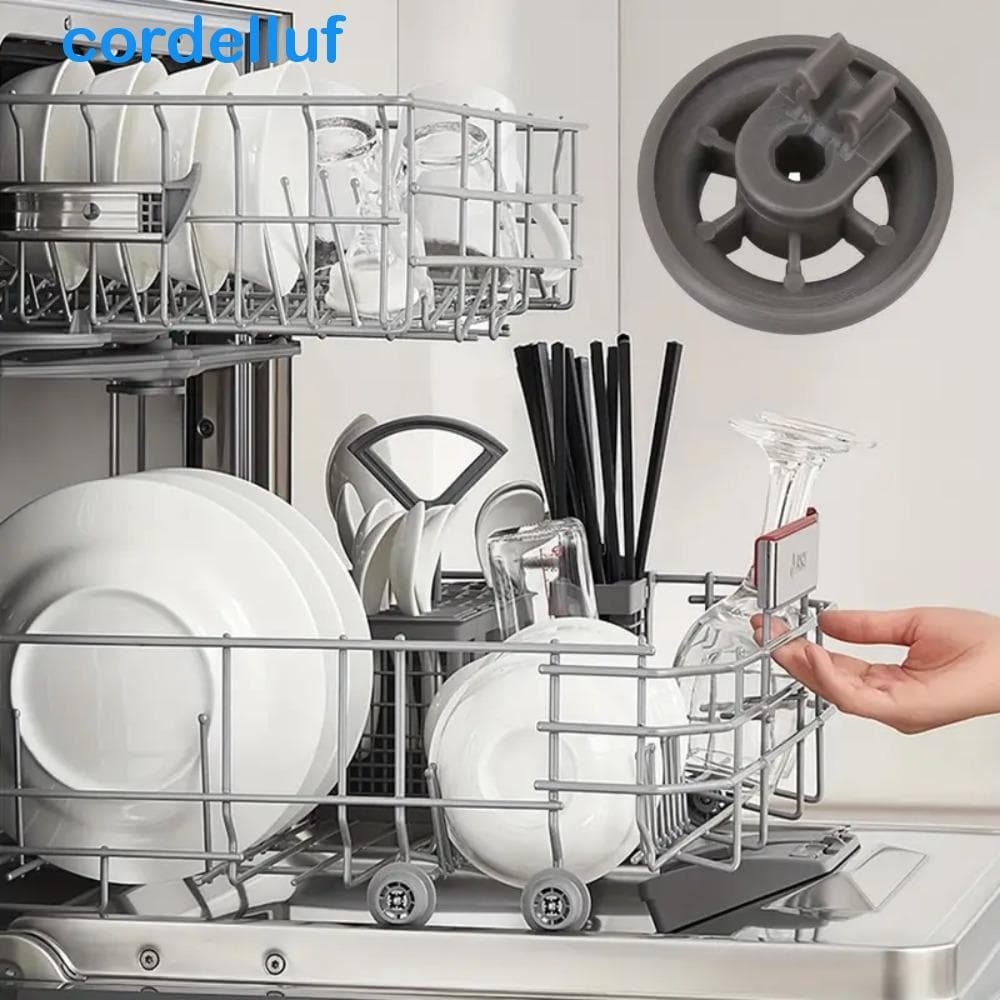 Rolo De Máquina De Lavar Louça CORDELLUF , Roda De Plástico Durável , Pneus De Rack Cinza Substituíveis