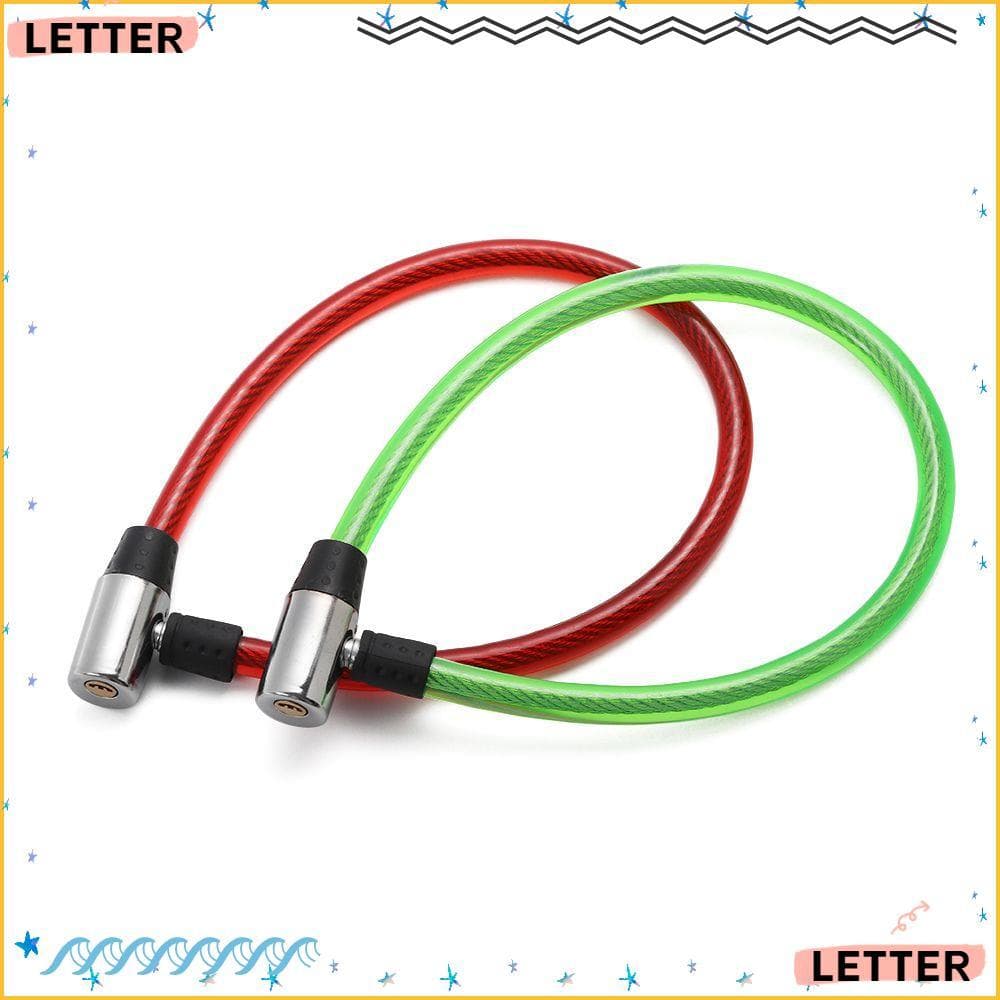 Carta Bloqueio De Bicicleta Com 2 Chaves Cabo De Corrente De Aço De Metal Portátil Anti-Roubo