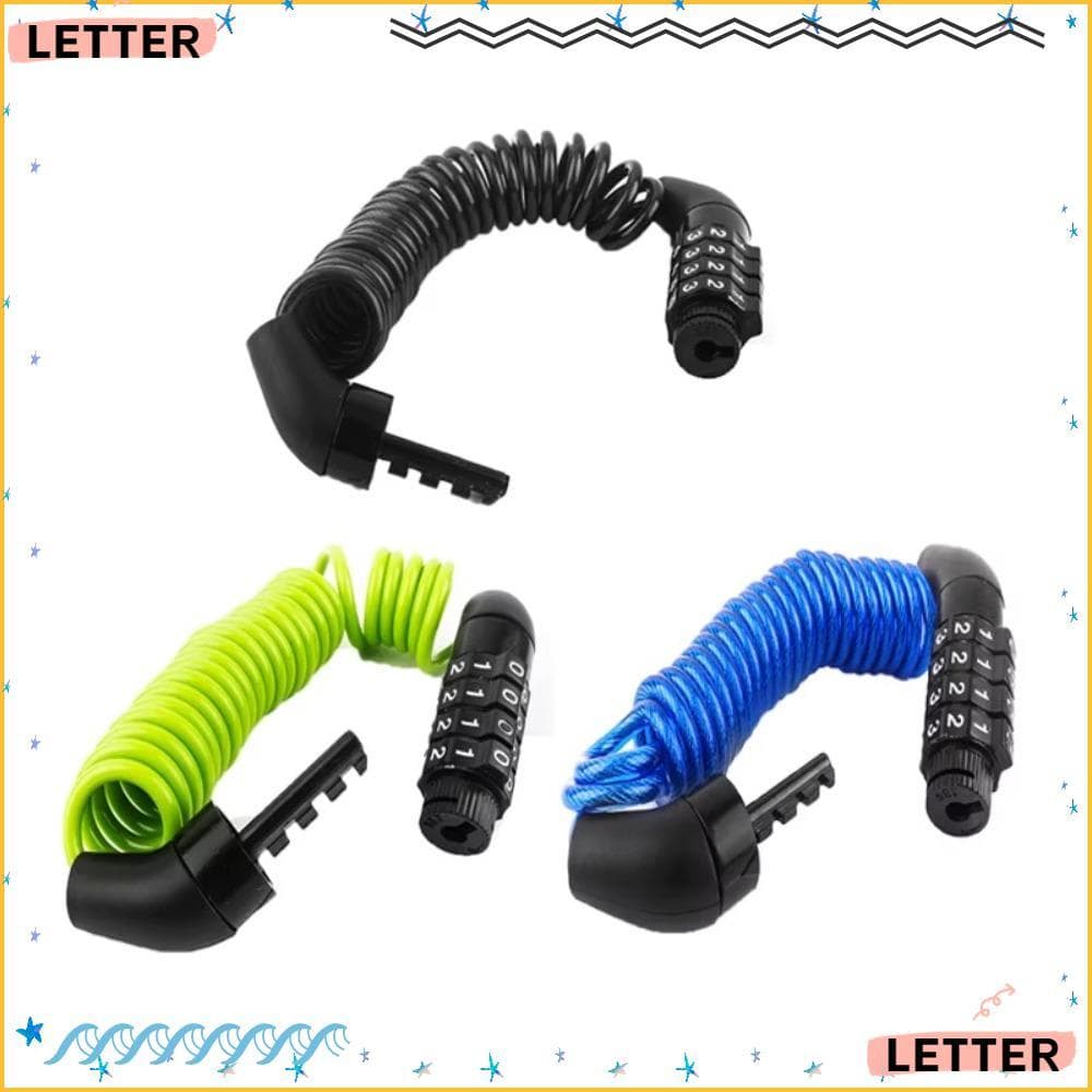 Carta Bloqueio De Bicicleta , De Cabo De Combinação Anti-Roubo À Prova Dwaterproof Água Capacete Com Senha De 4 Dígitos