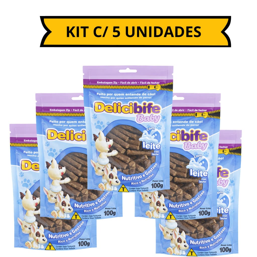 PETISCO SNACKS DELICIBIFE BABY 100G - KIT 5