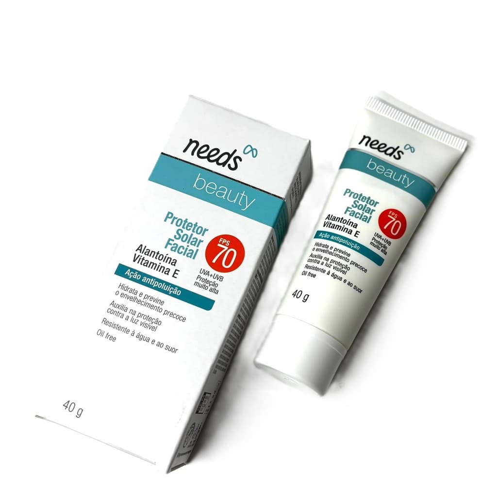 PROTETOR SOLAR FACIAL FPS70 NEEDS ALANTOINA VITAMINA E 40g