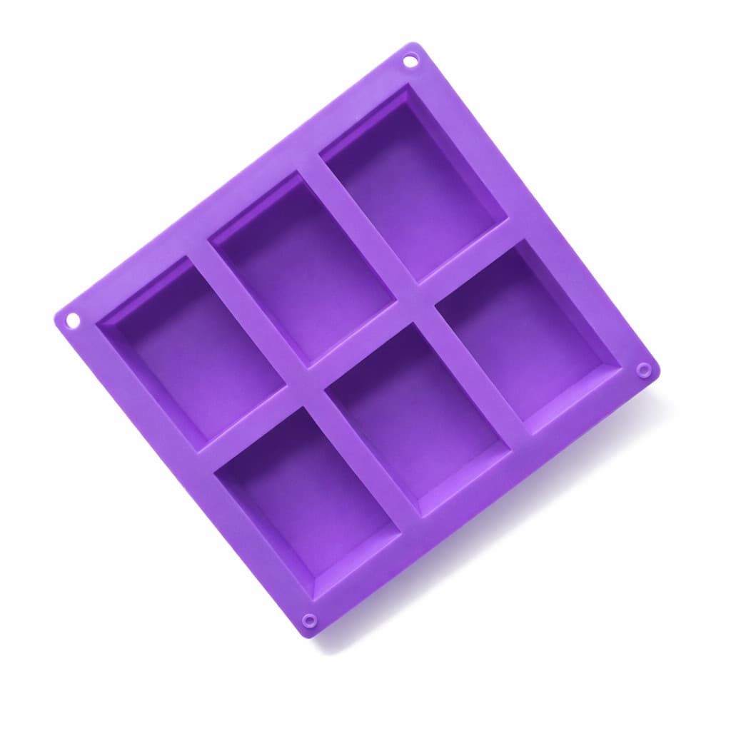 Forma Molde Silicone 6 Cavidades Sabonete Retangular