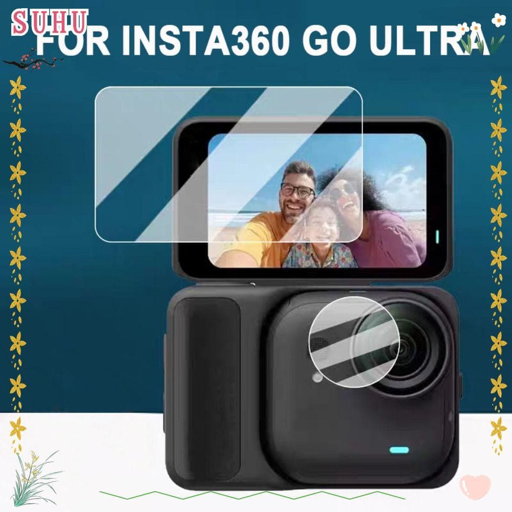 Filmes De Lente SUHU , Protetor De Tela Anti-Riscos Ultra-HD , Vidro Temperado Para Insta360 GO