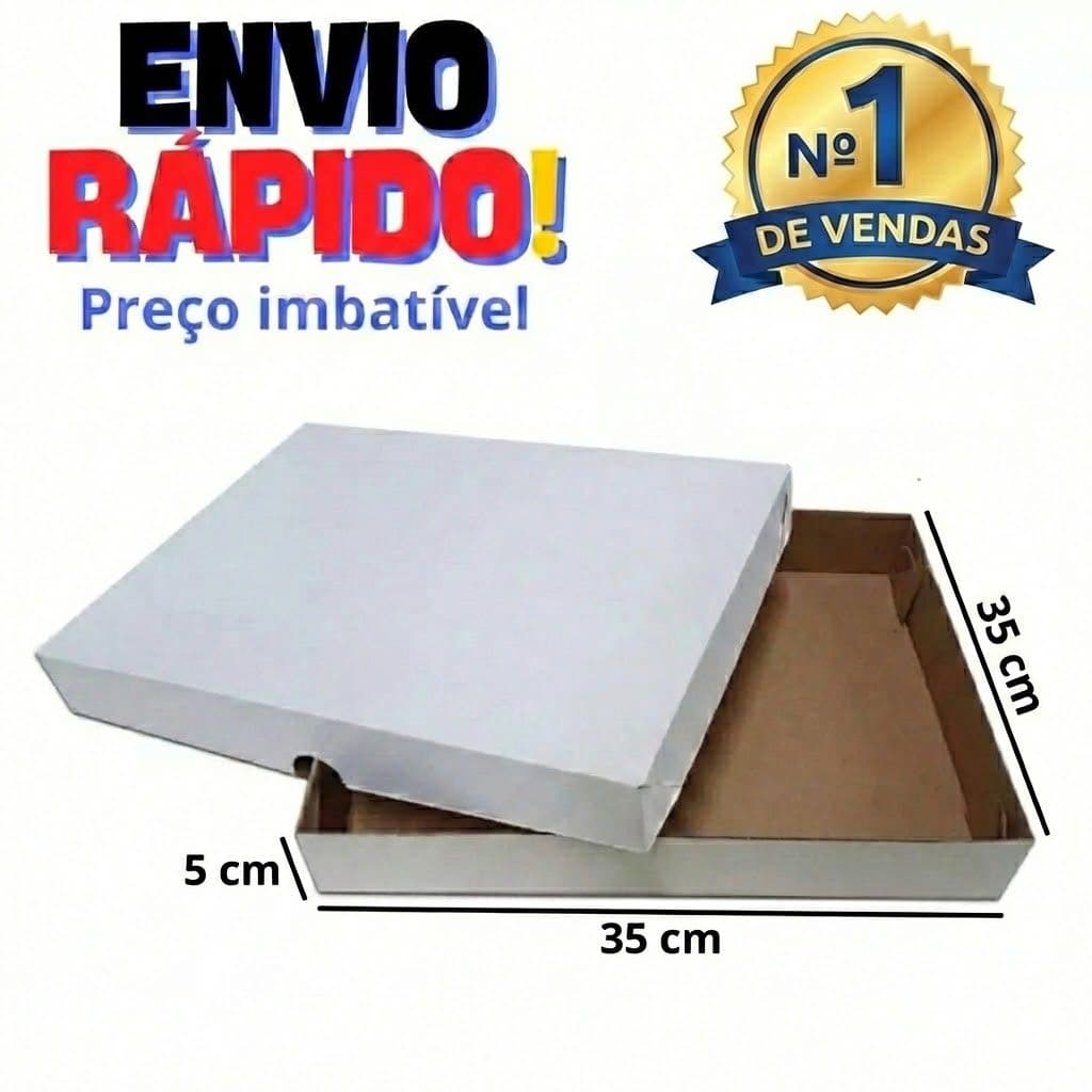 10 Caixas de Papelão (Branca) Doce/Salgados Auto Montável (MELHOR PREÇO) - 35x35x5