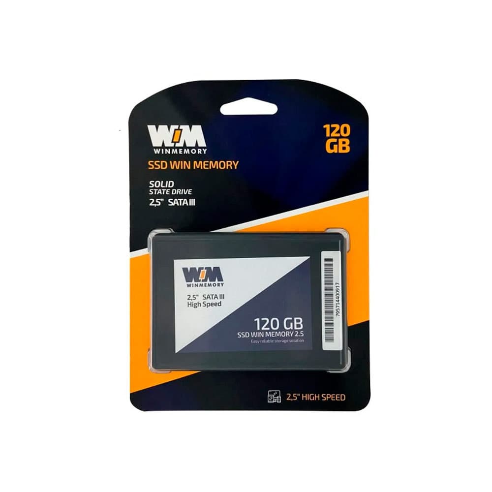 Ssd Win Memory, 120gb, Sata Iii, Leitura 520mbs E Gravação 540mbs- Swr120g 