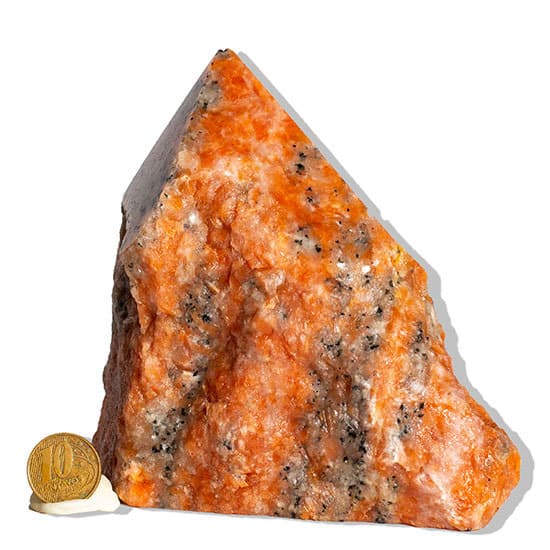 01 Calcita Laranja Pedra Pé e Bico Serrado 1 a 2 Kg 11 a 16 cm -B
