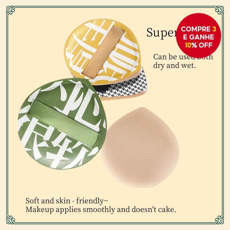 Esponja De Maquiagem Ultramacia , Uso Seco E Úmido , Ferramenta De Corretivo De Base , Aplicação Uniforme