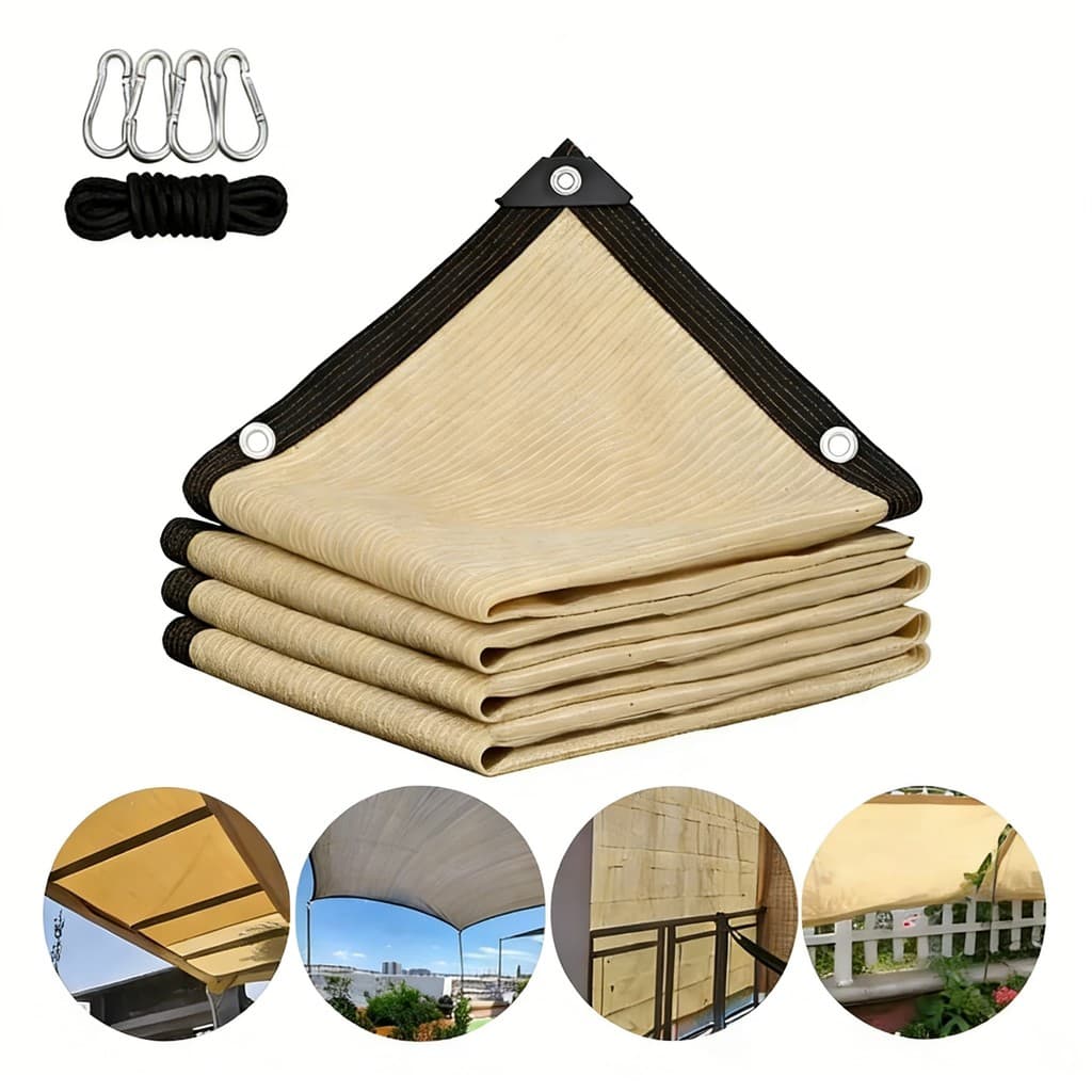 Tela De Sombreamento Grande De 3×3 4×5 4×6m, 90% De Sombreamento Para Garagem, Piscina, Fazenda, Rede De Proteção Solar