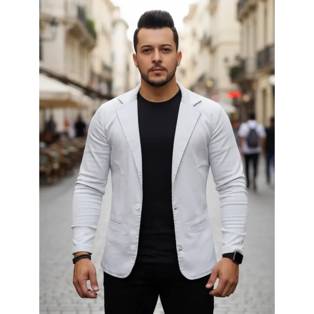 Blazer Masculino Slim 2 Botões (peça Chave P/ Várias Ocasiões) Tamanho do P ao EGG