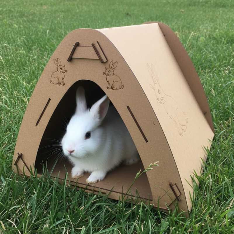 Casinha Toca para Coelho em MDF – Abrigo Confortável, Resistente e Fácil de Montar