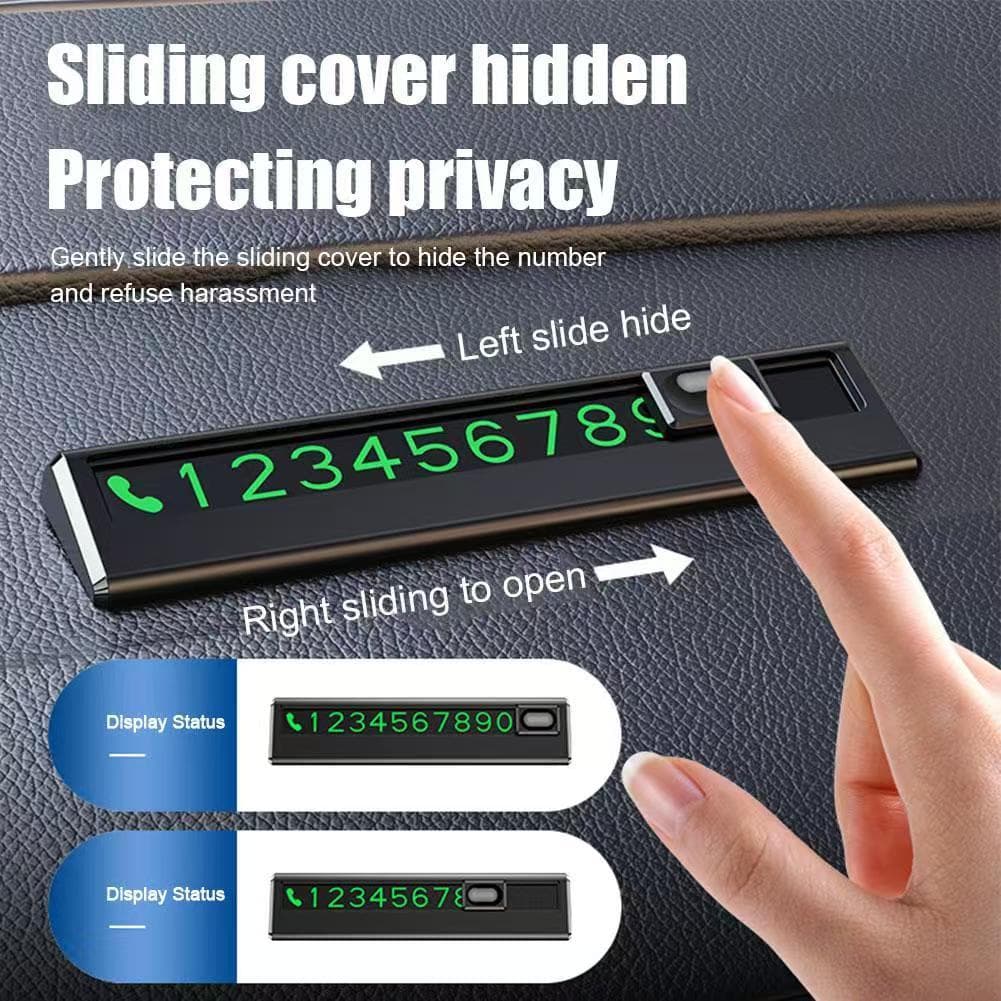 Cartão De Estacionamento Temporário Universal Para Carro , Placa Digital Luminosa Número De Telefone , Sinal , Acessório