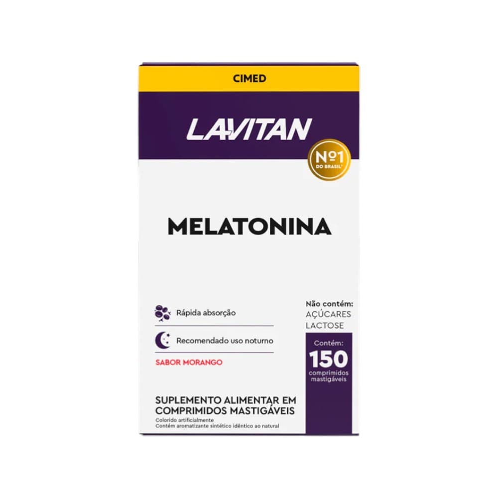 Lavitan Melatonina Morango 150 Comprimidos Cimed